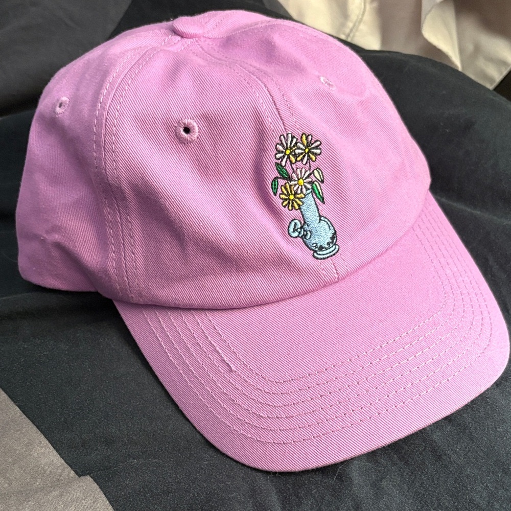 Pink Embroidered Cap